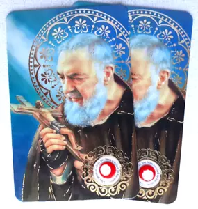 More details for st pio     prayer card &amp; relic     pack of two