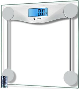 Etekcity Digital Body Weight Bathroom Scale with Body Tape Measure, Large White