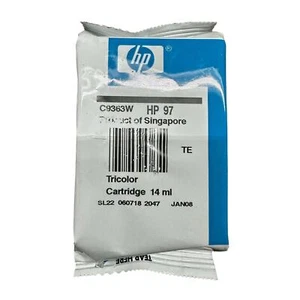 Cartucho de tinta tricolor original HP 97 C9363W sellado de fábrica caducidad 08 de enero - Imagen 1 de 2
