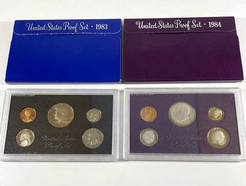 U.S. Mint Proof Sets 1983S and 1984S OGP Cover