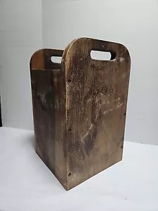 Scatola in legno vintage rustica primitiva fatta a mano decorazione casale - Foto 1 di 10