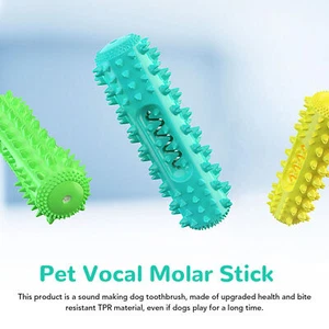 Pet Vocal Serrated Molar Stick Dog Tooth Cleaner Stick Dog Chew and Bite Pet Toy - Picture 1 of 21