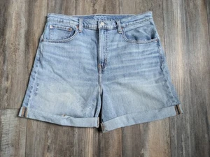 ETICA Jeans Shorts Jorts Denim Donna Taglia 30 Polsini 5" Cuciture Interne Lavaggio Leggero - Foto 1 di 8