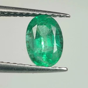 0.92 CT - Natural Zambian Emerald Green Nice Luster Gem Oval Shape - 9774 - Picture 1 of 3