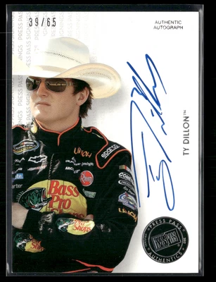 Ty Dillon 2013 Press Pass Auto 39/65 - Image 1 of 2
