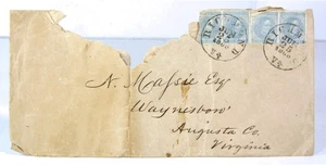 CUBIERTA DE LA GUERRA CIVIL CONFEDERADA DE LA DÉCADA DE 1860 CON CUATRO SELLOS CONFEDERADOS DE 5 CENTAVOS CSA #6 - Imagen 1 de 6
