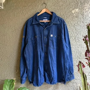 Carhartt Denim Button Up Men's XL Company Shirt - Picture 1 of 5