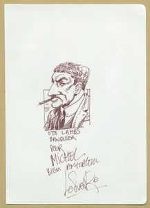 Patrick Lesueur - Dessin original dédicacé sur une page de livre d'or - 1984 - Picture 1 of 1