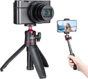 MT-08 Black Mini Tripod for Camera, 1/4" Screw Universal - Picture 1 of 6