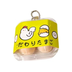 Lovely Egg Keyring Pendant Resin Decorative Accessory For Backpack Gift - Picture 1 of 12