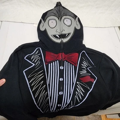 Tony Hawk Drácula Sudadera con Capucha Juvenil Mediana Cremallera Completa Halloween Negra Sudadera  Foto 1 de 4