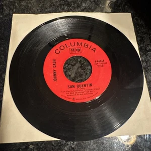 San Quentin / A Boy Named Sue - Johnny Cash 45 RPM Vinyl Record - Picture 1 of 2