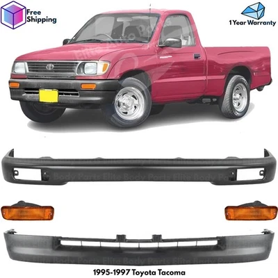 Front Bumper Paintable Steel & Lower Valance Kit For 1995-1997 Toyota Tacoma - Imagem 1 de 4