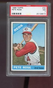 1966 Topps #30 Pete Rose PSA 7 Graded Baseball Card MLB Cincinnati Reds - Picture 1 of 2