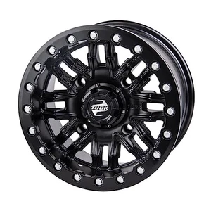 4/156 Tusk Nebo Beadlock Wheel 14x7 5.0 + 2.0 Matte Black For POLARIS RZR S 1000 - Picture 1 of 8