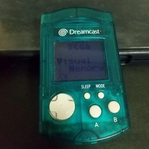 Dreamcast Memoria Visual Transparente Azul/Verde Probado Funciona Compatible con Sonido de Pitido - Imagen 1 de 5