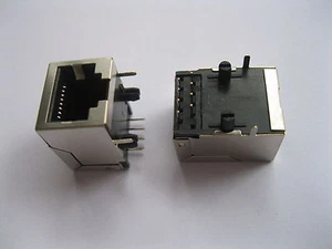 30 pcs RJ45 10P8C 21.3mm Modular Network PCB Jack 59 8P LAN Connector Side Entry - Picture 1 of 3