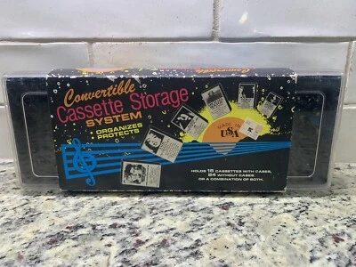 Vintage SoHo Convertible Cassette Tape Case 15-24Cassettes Capacity New Made USA - Image 1 of 4