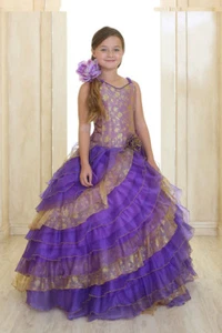 Girls Dress CALLA USA Collection Princess Pageant Formal Party Ball Gown SIZE 10 - Picture 1 of 4