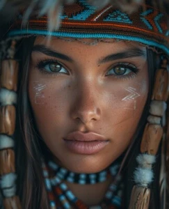 Professionelle 8x10 Fotos: Schöne Indianerin Kunstqualität 99068198 - Bild 1 von 1