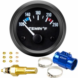 52mm Car Auto LED Water Temp Temperature Gauge 100-250℉ With 40mm Sensor Adaptor - Picture 1 of 12