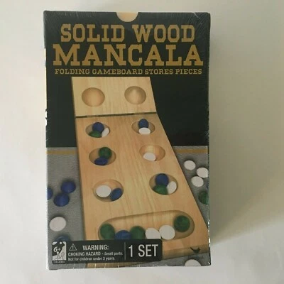 Mancala Solid Wood Game By Cardinal 2 Players Ages 6+ NEW SEALED - Image 1 of 4