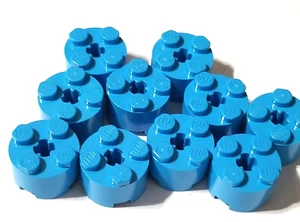 Lego 2x2 runder Stein mit Achsloch dunkel azurblau Teil 3941/6143 10 Stück - Bild 1 von 2