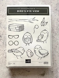 Stampin' Up! Birds Eye View Photopolymer Stamp Set. Birds, books, branch. - Picture 1 of 3