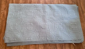 King size Chezmoi Blue comforter blanket bed Machine Washable Coverlet pale - Picture 1 of 5