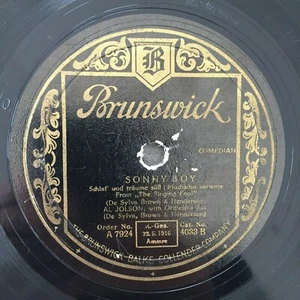 AL JOLSON: Sonny Boy / There's A Rainbow... (Brunswick A 7924 / 10"/ Schellack) - Picture 1 of 2