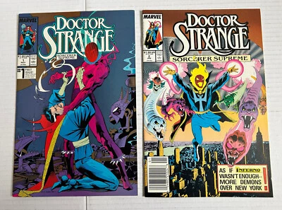Dr Strange Sorcerer Supreme #1 & 2 DORMAMMU RICHARD CASE Marvel 1988-1989 FINE - Image 1 of 4