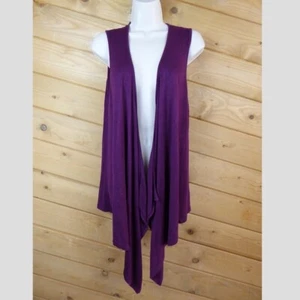 Coldwater Creek Pullover Weste Wickel Kimono Strick Cardigan weinrot lila 100% Viskose - Bild 1 von 6