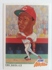 1991 Score Baseball Series 2 #669. Eric Davis. ALL STAR.