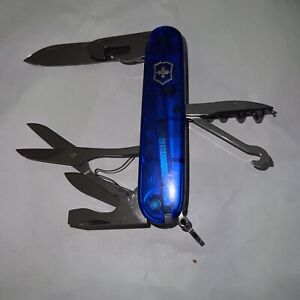 Victorinox Climber - Sapphire Blue Transparent Swiss Army Knife 91mm