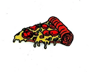 Aufnäher Aufbügler Applikation backpack motorrad biker pizza - Bild 1 von 1