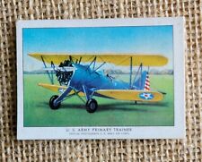 Waco PT-14 US Army Trainer, Wings Cigarettes Trading Card #13 Series B 1941