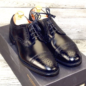* NUEVO EN CAJA * $425 Allen Edmonds ROGUE Blucher 7.5 D Negro * Nuevos árboles de cedro - Imagen 1 de 13