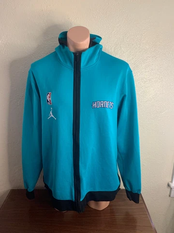 NBA Charlotte Hornets Basketball Hooded Full Zip Jacket Teal Size Medium Cover