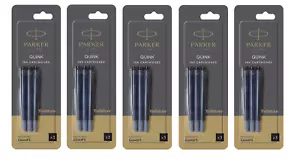 15 X Parker Black Ink Cartridges Refills for Aster Vector Frontier Fountain Pen - Picture 1 of 6