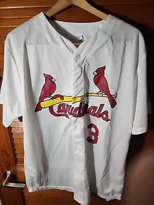St. Louis Cardinals Carlos Beltran AT&T Jersey #3 Adult XL SGA White Match Up - Picture 1 of 4