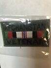 Afghanistan Veteran Ribbon Logo Embroidered Patch Green w/ Hook Fastener