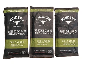 Kinder’s Mexican Seasoning Chile Verde Green Chili Stew (3 Pack) BBD 2.17.25 - Picture 1 of 2