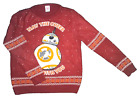 NUMSKULL STAR WARS MAY THE CHEER BB-8 CHRISTMAS UNISEX KNITTED JUMPER - SIZE XL
