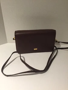 Buxton Buxhyde Women's Small Shoulder Brown & Gold Purse Cognac Detachable Strap - Picture 1 of 8