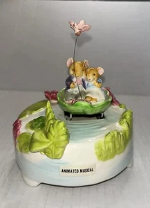 VTG Otagiri Japan It's a Small World Mouse Animated Music Box, Works Great! - Picture 1 of 9