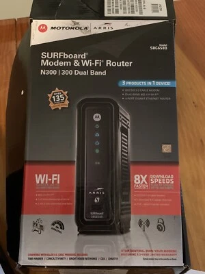 Arris Motorola SBG6580 SURFboard eXtreme Wireless Cable Modem & Gigabit Router  - Image 1 of 4