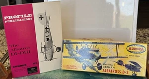 AURORA German Albatross D-3 1/4" Scale & PROFILE PUB #127 The Albatros DI-DIII - Picture 1 of 19