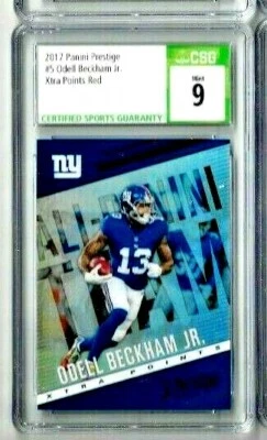 2017 Panini Prestige Odell Beckham Jr. Xtra Points Red CSG 9 - Image 1 of 2