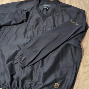 FootJoy Golf Uomo Taglia XL Pullover Giacca a Vento Nero Manica Lunga Imballabile - Foto 1 di 5