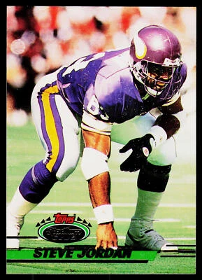Steve Jordan, 1993 Stadium Club, #445, Minnesota Vikings, - Image 1 of 2